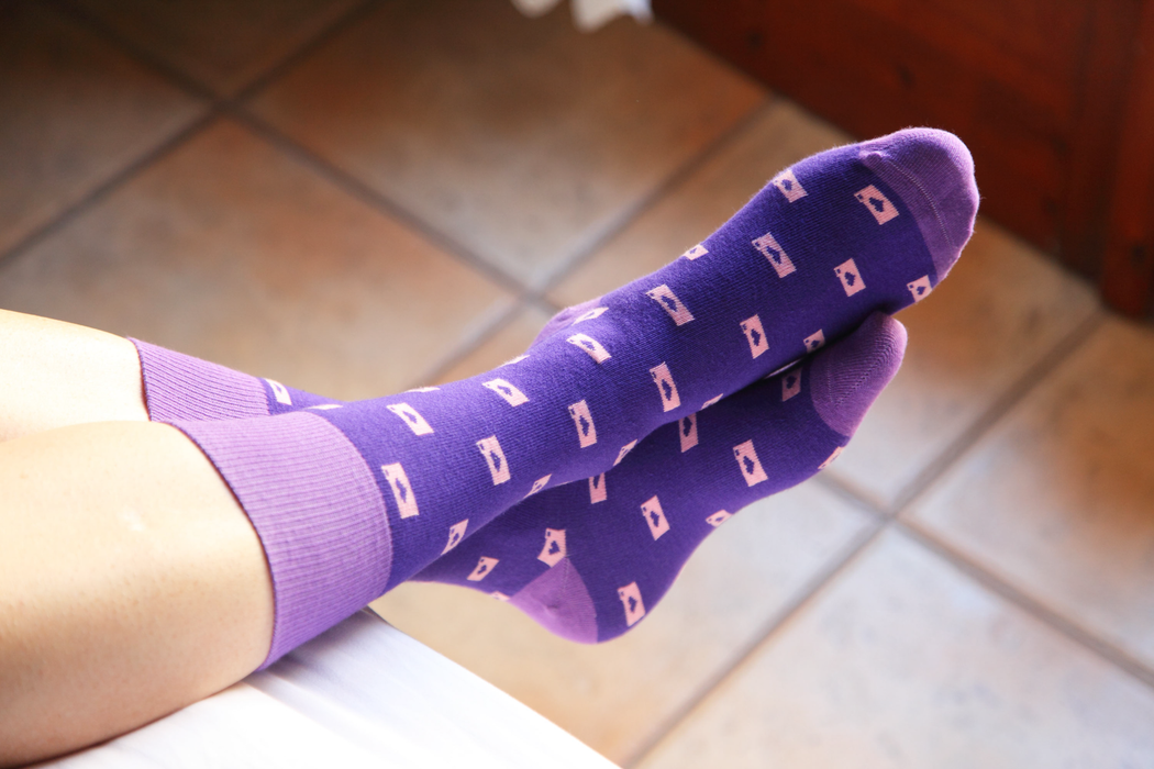 PhotoLove Socks - Purple Fringe
