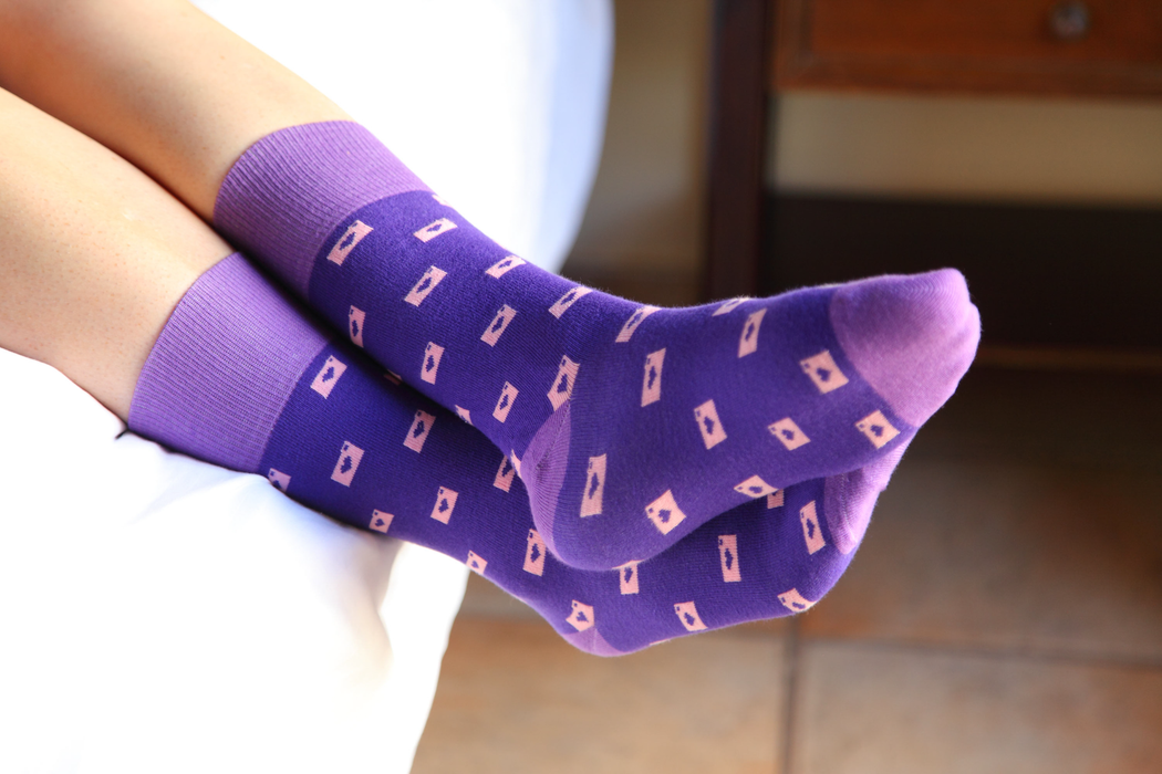 PhotoLove Socks - Purple Fringe