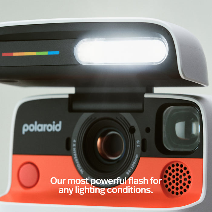Polaroid Flip Instant Camera & Color Film Bundle (8 Photos) - White
