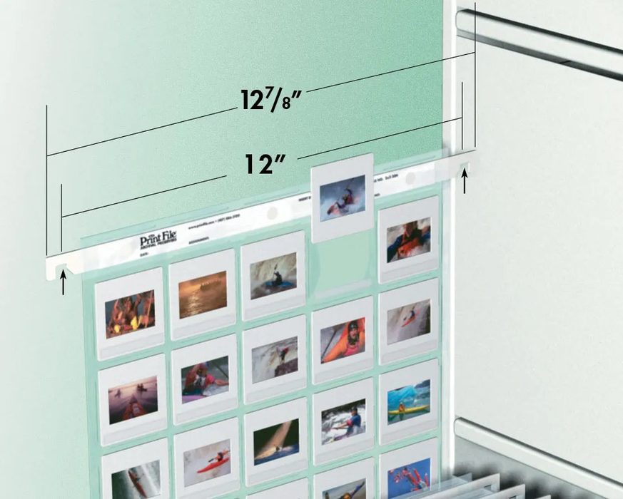 Print File SLB-1 Slide Hanger Through ID Strip for H, HB & P Archival Pages - 25 Pack