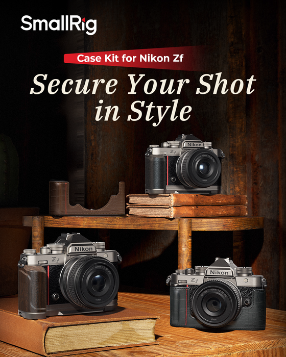 SmallRig L-Shaped Mount Plate with Silicone Handle for Nikon Z f - Silver/Black