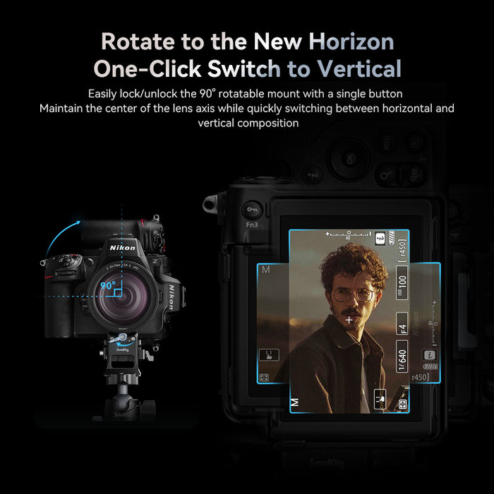 SmallRig Rotatable Horizontal-to-Vertical Mount Plate Kit for Select Canon R-Series Cameras 4300