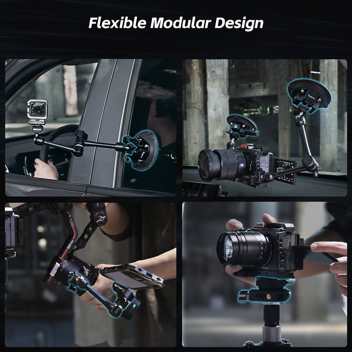SmallRig SC-15K All-in-One 4-Arm Suction Cup Camera Mount Kit for Vehicle Shooting 3565