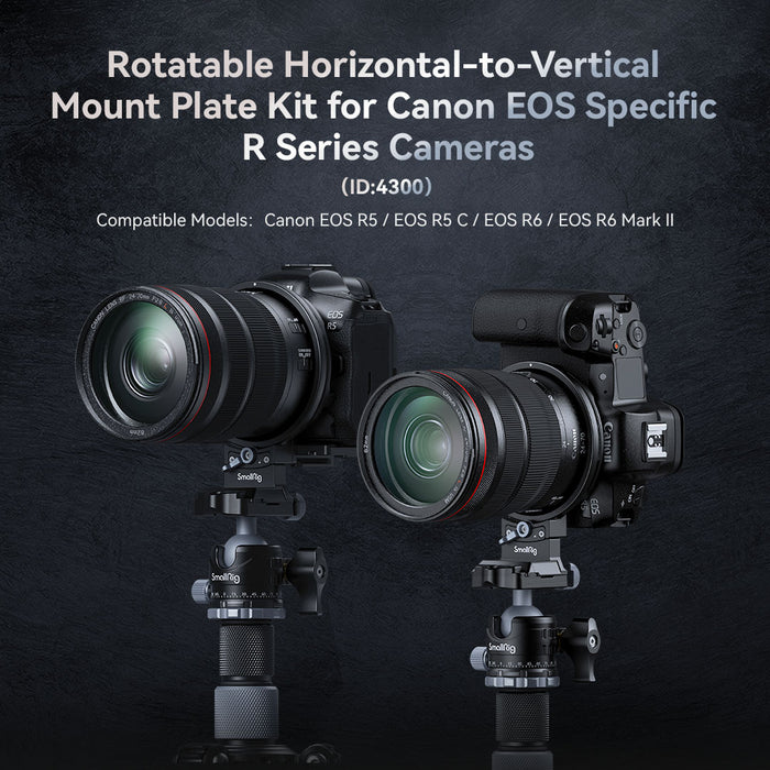 SmallRig Rotatable Horizontal-to-Vertical Mount Plate Kit for Select Canon R-Series Cameras 4300