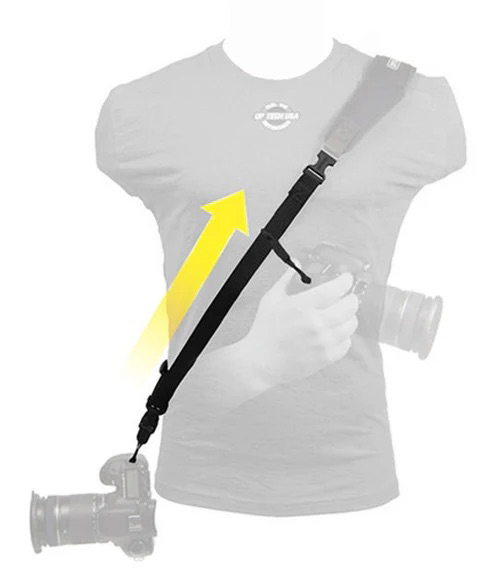 Op/Tech Sling Strap Adapter with Uni-Loop Connectors, 23-36” - Black