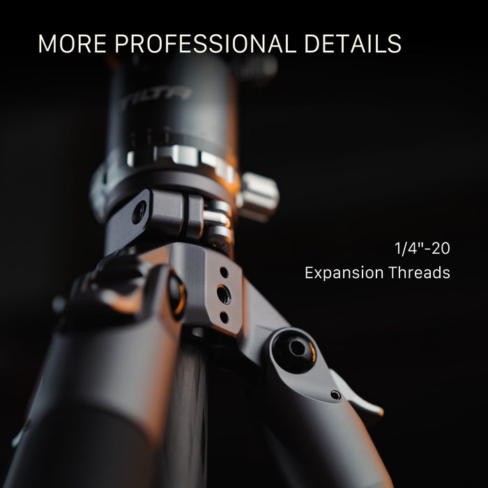 Tilta 3-Stage Carbon Fiber Tripod with BT05 Travel Ball Head (11lbs) - Space Gray