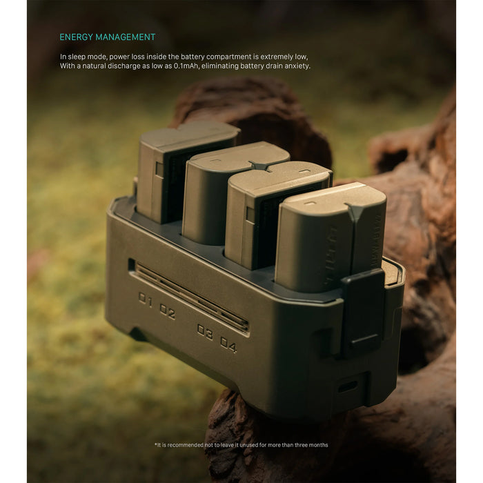 Tilta Portable 4-Bay Charging Station for Lumix DMW-BLK22 Batteries – Green