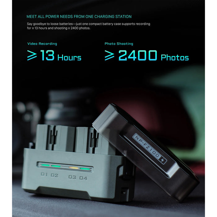 Tilta Portable 4-Bay Charging Station Kit with Sony NP-FZ100 Batteries (2x) - Green