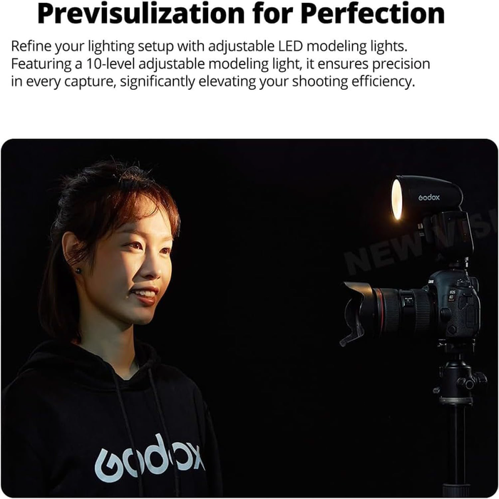 Godox V1Pro Round Head Camera Flash for Nikon Red Ring