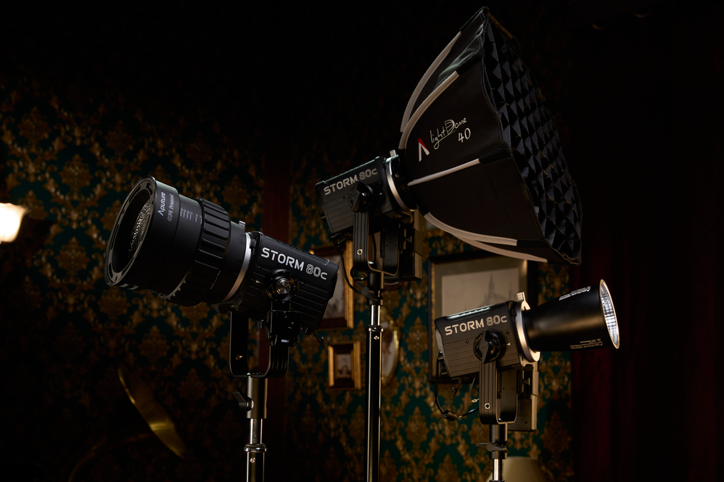 Aputure Storm 80c LED Monolight 3-Light Kit