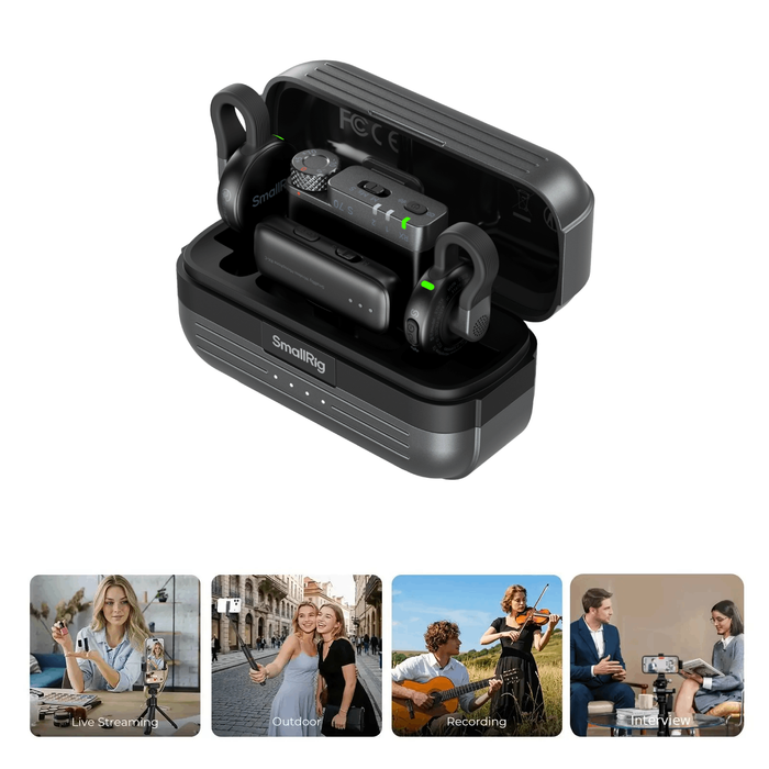 SmallRig S70 Ultra Thin Invisible Wireless Microphone for Phone & Camera (2TX + 2RX) 5715