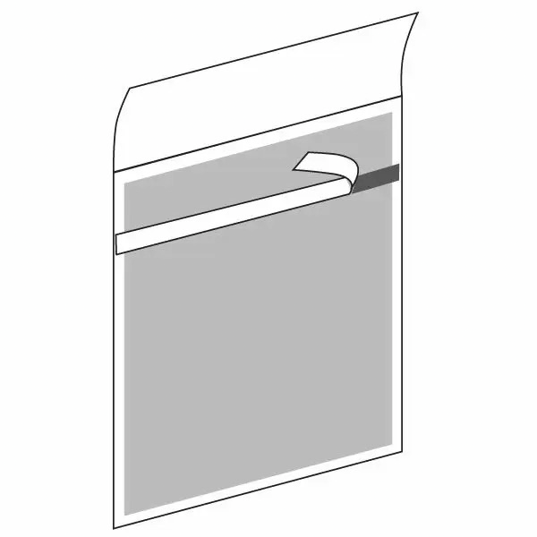 Lineco Self-Sealing Photo/Art Polypropylene Bag with Flap, 16 x 20" - 50 Pack