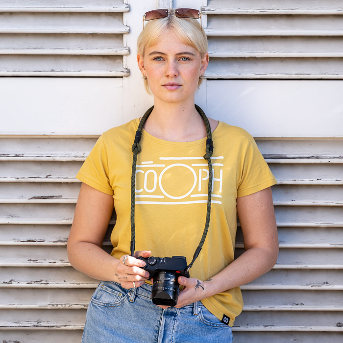 Cooph Adjustable Rope Camera Strap with Split Ring, 35.4-59" (90-150cm) - Duotone Fern