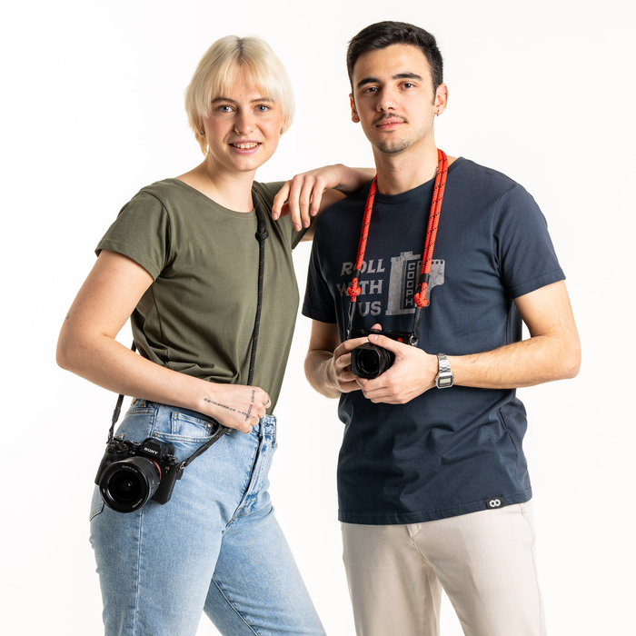Cooph Adjustable Rope Camera Strap with Split Ring, 35.4-59" (90-150cm) - Duotone Fern