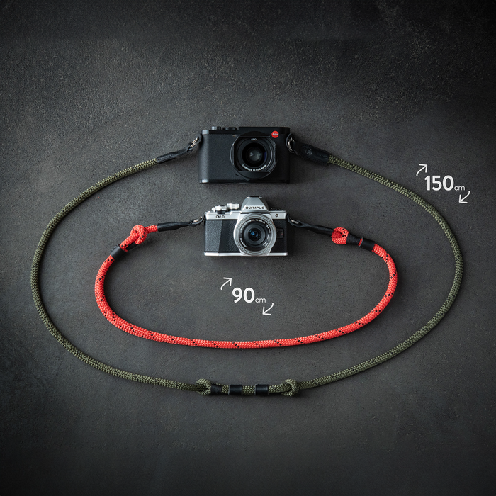 Cooph Adjustable Rope Camera Strap with Split Ring, 35.4-59" (90-150cm) - Duotone Fern