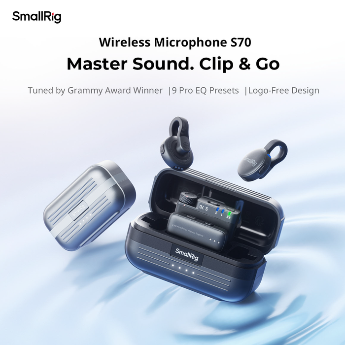 SmallRig S70 Ultra Thin Invisible Wireless Microphone for Phone & Camera (2TX + 2RX) 5715