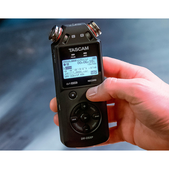 Tascam DR-05XP 2-Channel 32-Bit Float Portable Handheld Recorder