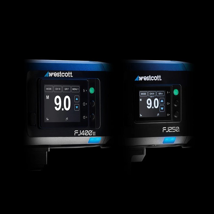 Westcott FJ400II & FJ250 Wireless 2-Light Portable Portrait Flash Kit with FJ-X3 Universal Wireless Trigger