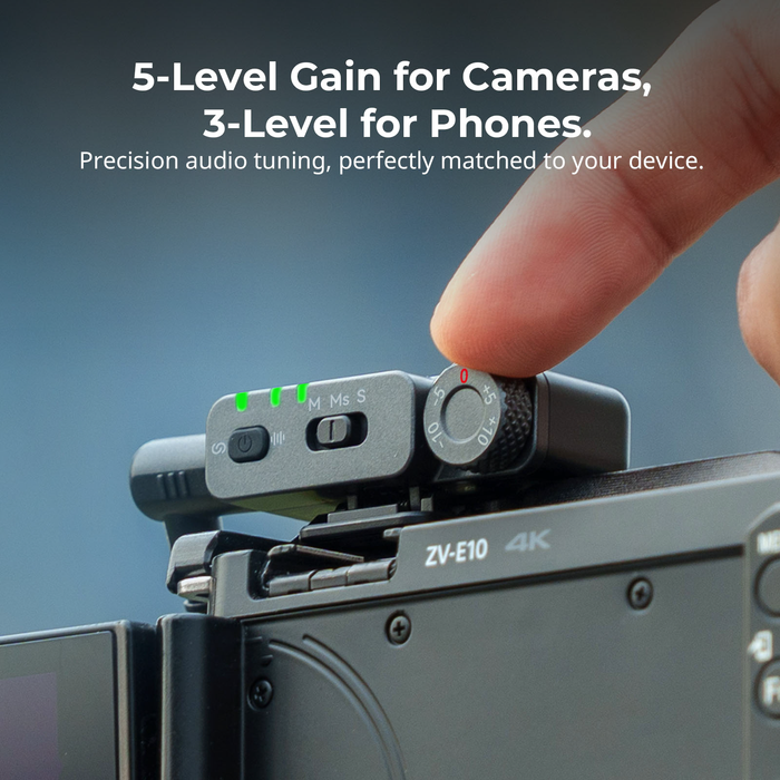 SmallRig S70 Ultra Thin Invisible Wireless Microphone for Phone & Camera (2TX + 2RX) 5715
