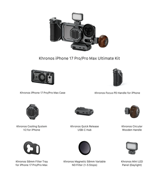 Tilta Khronos iPhone 17 Pro Max Ultimate Kit - Black