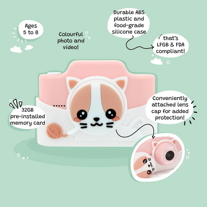 Kidamento Model K Digital Camera for Kids - Cat