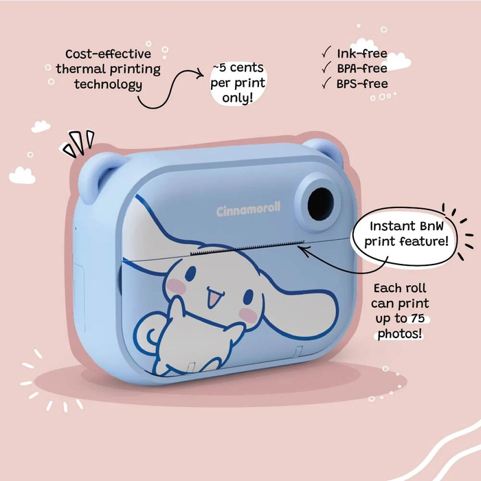 Kidamento Model P Instant Print Digital Camera for Kids - Cinnamoroll