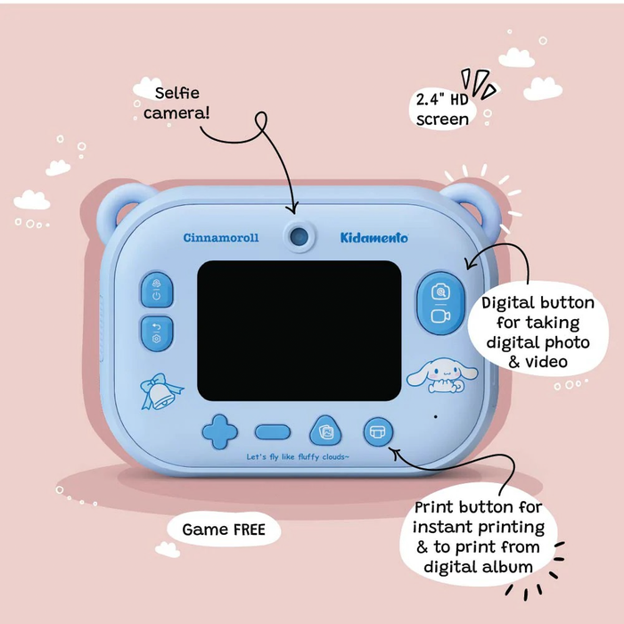 Kidamento Model P Instant Print Digital Camera for Kids - Cinnamoroll
