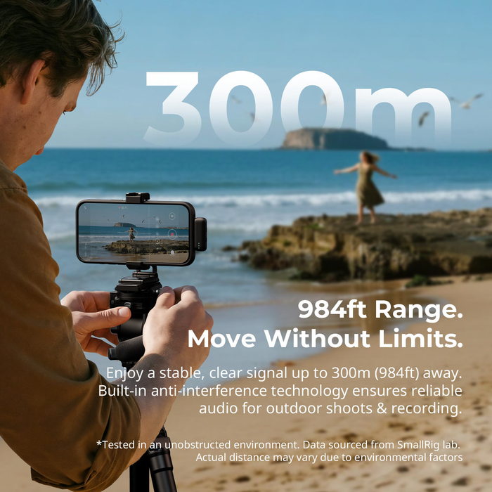 SmallRig S70 Ultra Thin Invisible Wireless Microphone for Phone & Camera (2TX + 2RX) 5715