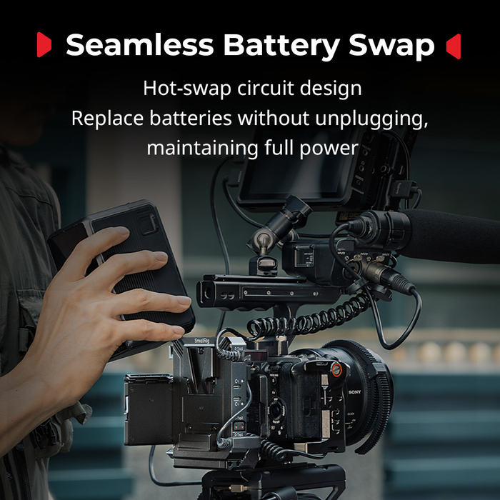 SmallRig V-Mount Battery Mount Plate Kit with Pro Circuit, 65W PD Charging, LCD Bracket & Tool-Free Arca-Swiss QR Plate 5227