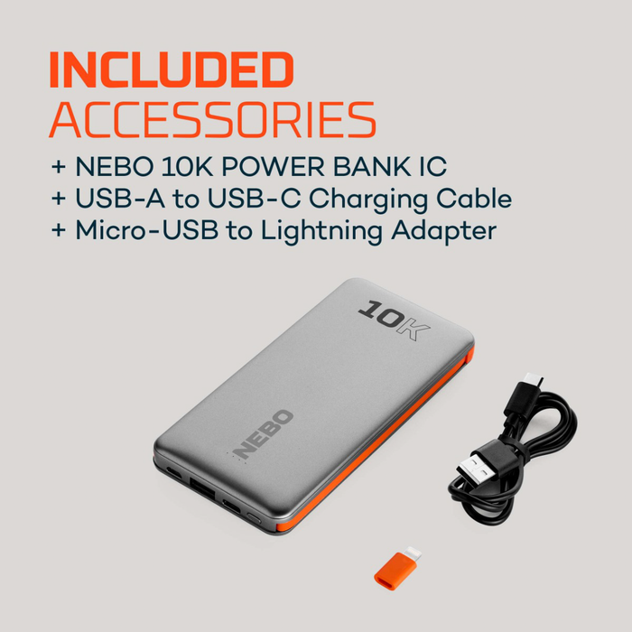 Nebo 10K Power Bank IC (37 Watt Hours)