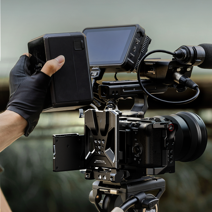 SmallRig V-Mount Battery Mount Plate Kit with Screen Protector, 65W PD Charging, LCD Bracket & Tool-Free Arca-Swiss QR Plate 5315
