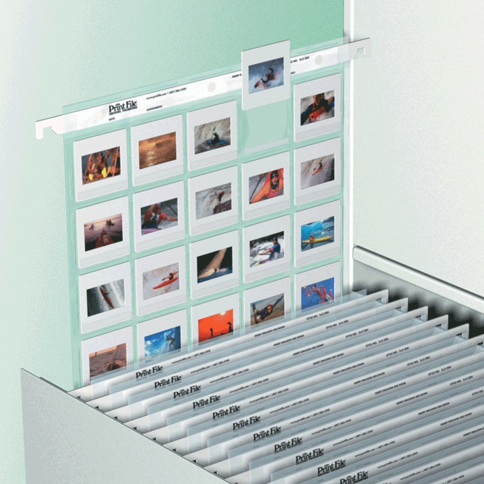 Print File SLB-1 Slide Hanger Through ID Strip for H, HB & P Archival Pages - 25 Pack
