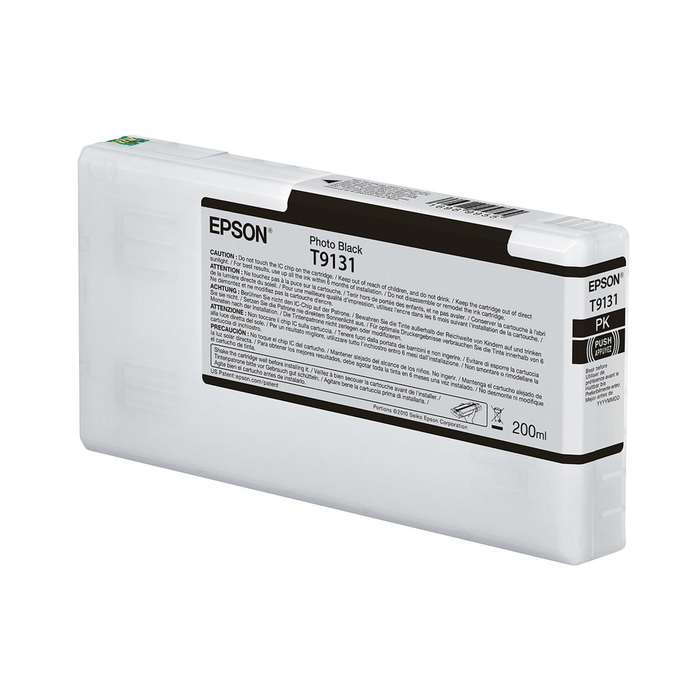 Epson T9131 UltraChrome HDX Photo Black Ink Cartridge for SureColor SC-P5000 Printers - 200 mL