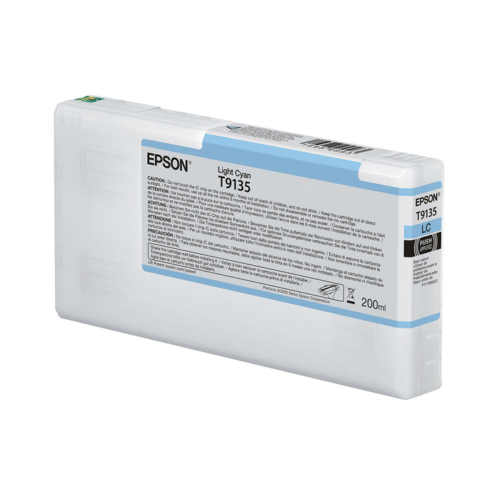 Epson T9135 UltraChrome HDX Light Cyan Ink Cartridge for SureColor SC-P5000 Printers - 200 mL