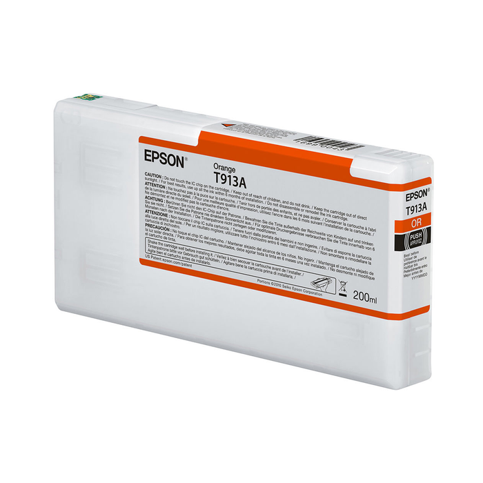 Epson T913A UltraChrome HDX Orange Ink Cartridge for SureColor SC-P5000 Printers - 200 mL