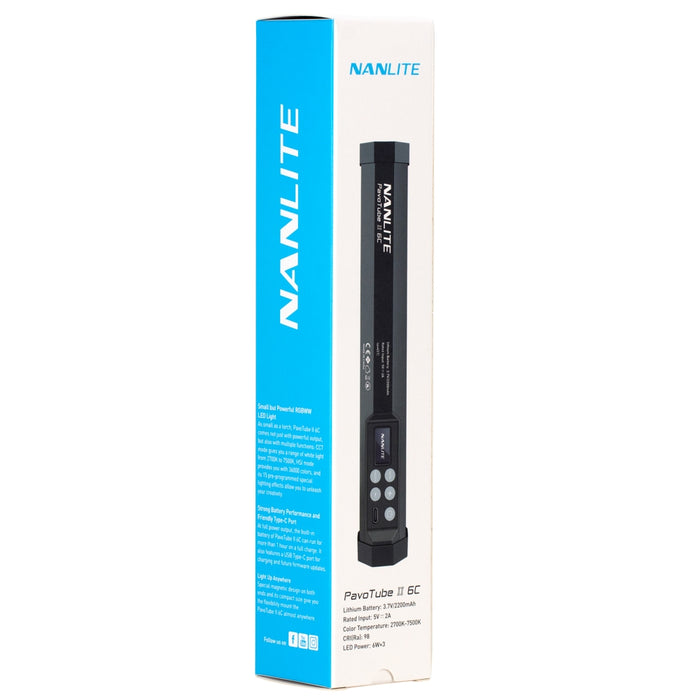 Nanlite PavoTube II 6C 10" RGBWW LED Tube with Battery