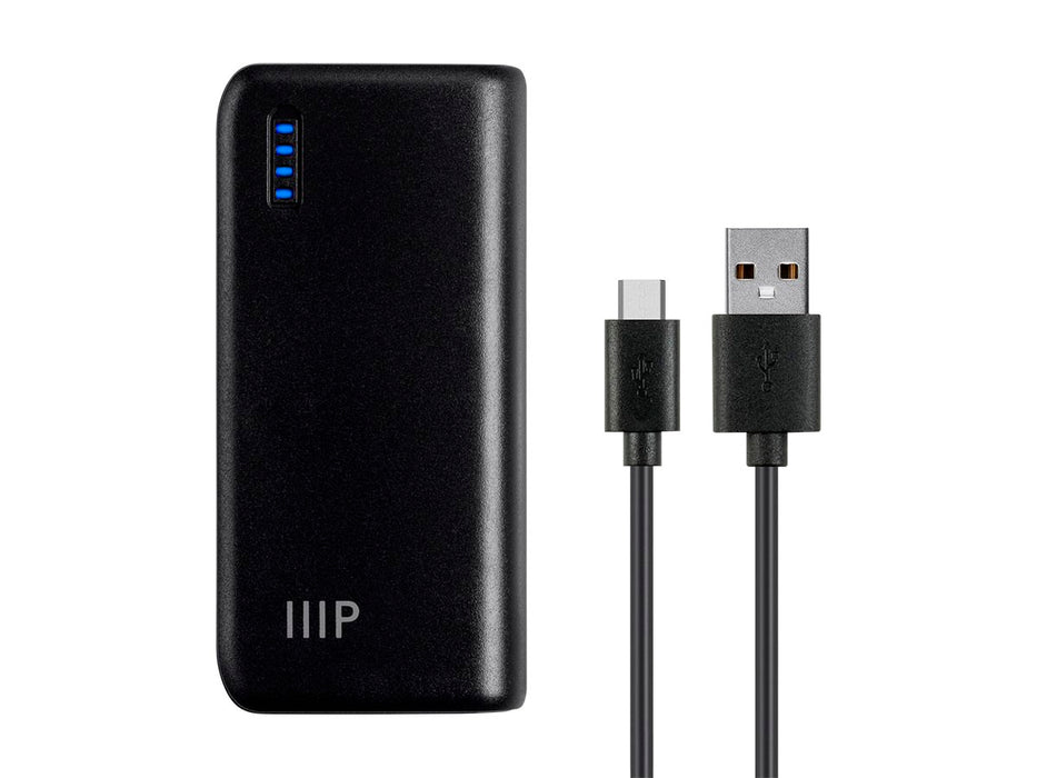 Monoprice Select Series Portable Cell Phone Charger for Universal/Smartphones, 4,000mAh Power Bank - Black