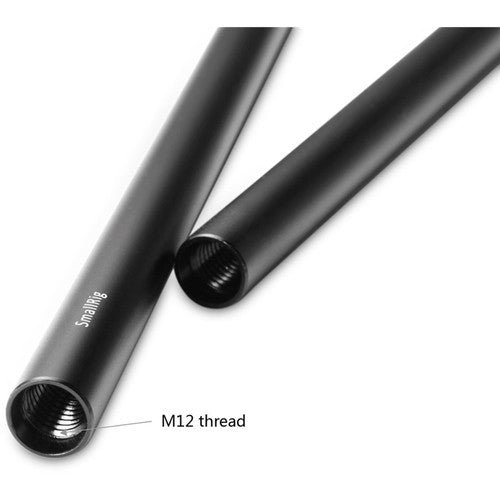 SmallRig Hard Anodizing Aluminum Alloy Pair of 15mm Rods (M12-12inch) 1053