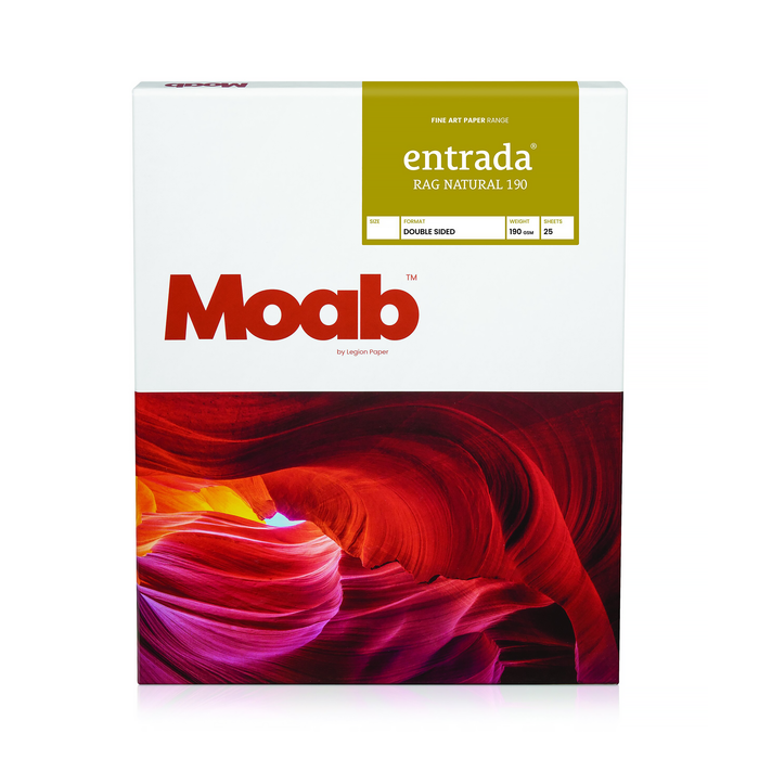 Moab Entrada Rag Natural 190, 13" x 19" - 25 Sheets