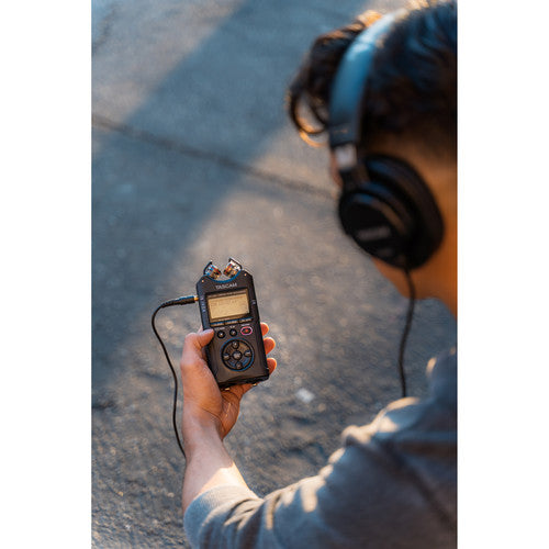 Tascam DR-40X 4-Channel / 4-Track Portable Audio Recorder with Adjustable Stereo Microphone