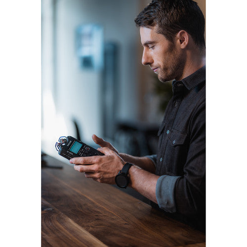 Tascam DR-40X 4-Channel / 4-Track Portable Audio Recorder with Adjustable Stereo Microphone