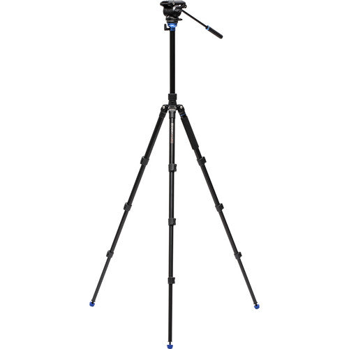 Benro Reverse-Folding Aluminum Travel Tripod with S4Pro Fluid Video Head