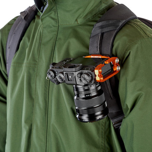 3 Legged Thing Ellie PD Short Universal L-Bracket with Peak Design Capture Compatible Base - Copper/Orange