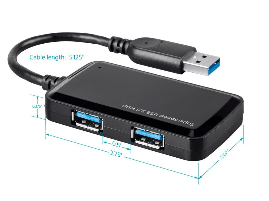 Monoprice Mini 4-port USB 3.0 Travel Hub