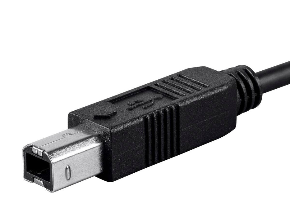 Monoprice 2.0 USB-C to USB Type-B Printer Cable, 480 Mbps, 6.6ft, - Black