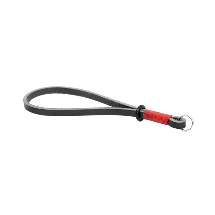 Gordy's Lug-Mount Leather Camera Wrist Strap, Long - Black/Red