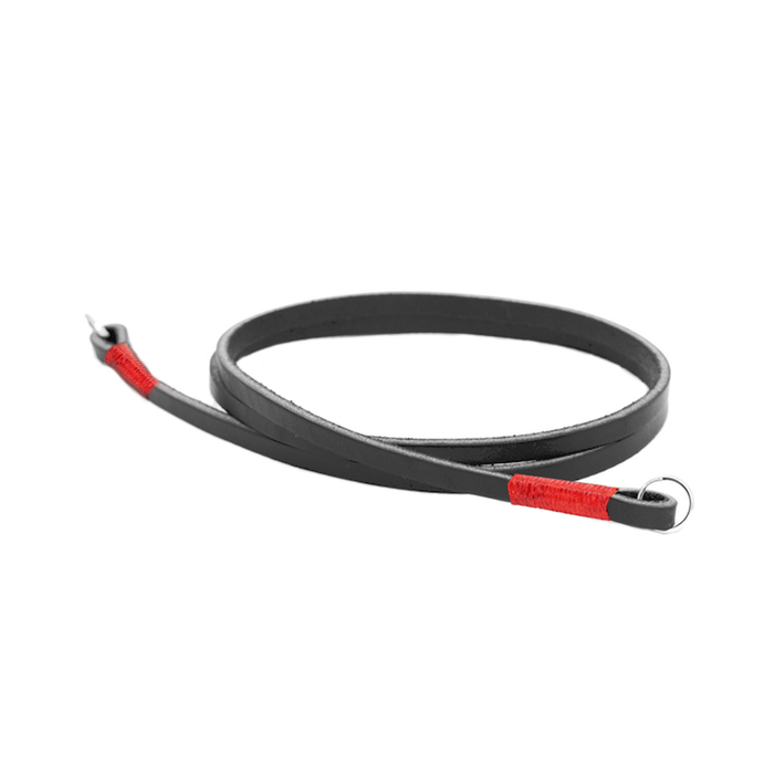 Gordy's Lug Mount Horizontal Leather Neck Strap 50in - Black/Red