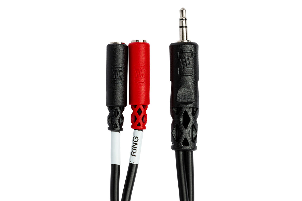 Hosa Stereo Breakout 3.5mm Male TRS to Two 3.5mm Female TS Y-Cable