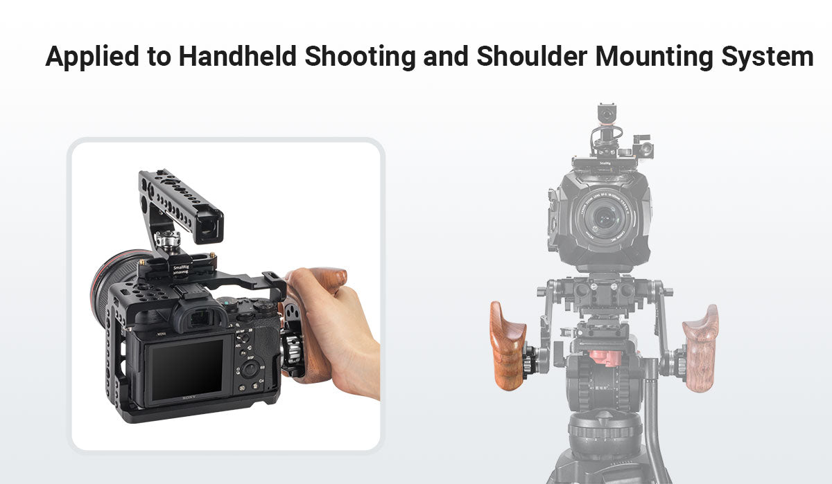 SmallRig Right-Side Wooden Grip with ARRI Rosette