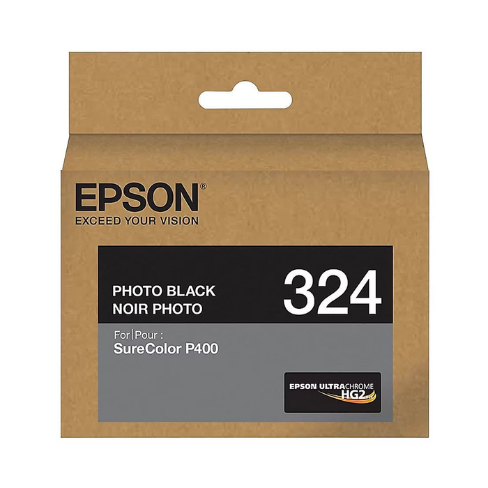 Epson T324 UltraChrome HG2 Photo Black Ink Cartridge for SureColor P400 Printer - 14mL